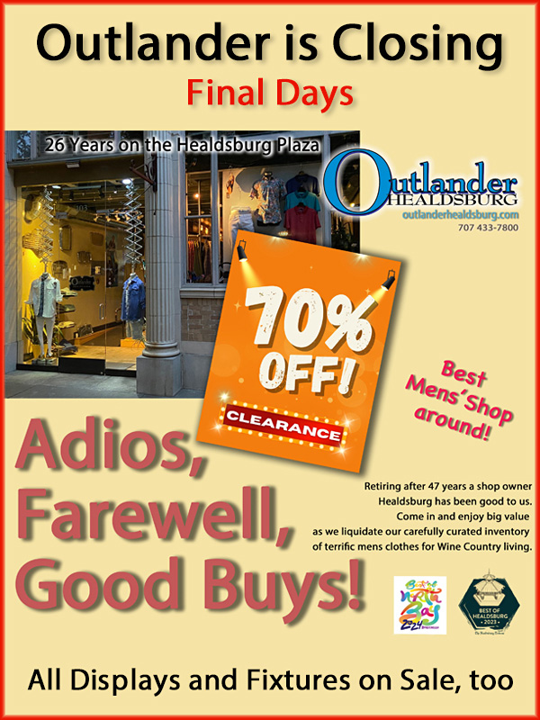 Summer Sidewalk Sale | August 18 & 19 | Outlander Healdsburg